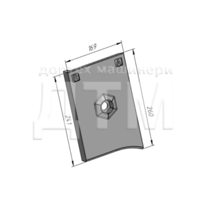 Защита стойки правая (A) SPECO (А20400107) (AP-2000) Р-295